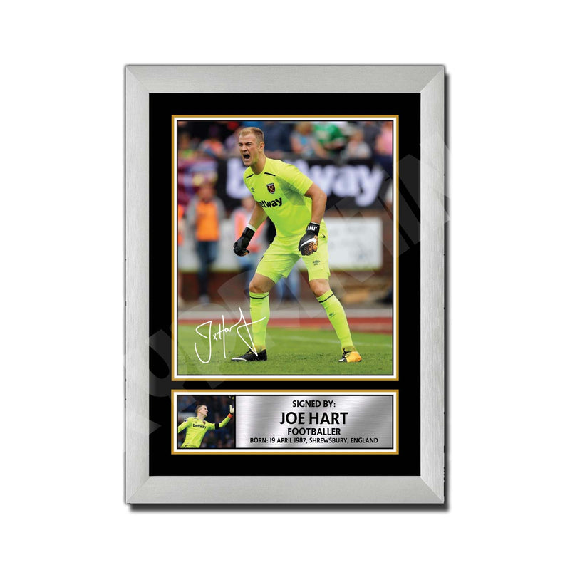 JOE HART 2 Limited Edition Football Player Signed Print - Football