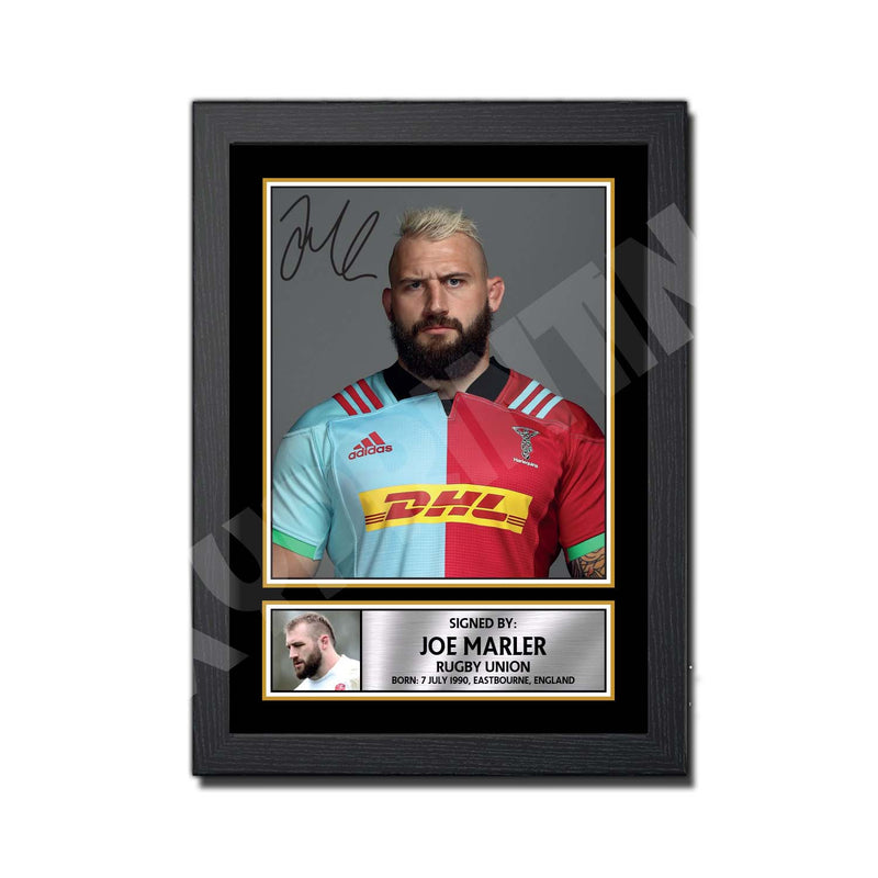 JOE MARLER 1 Limited Edition Rugby Player Signed Print - Rugby