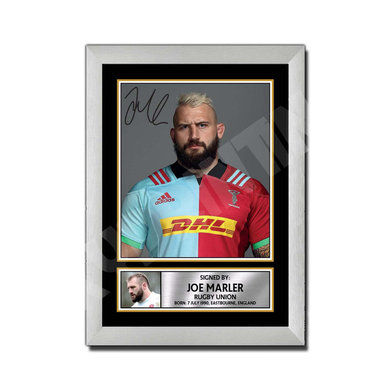 JOE MARLER 1 Limited Edition Rugby Player Signed Print - Rugby