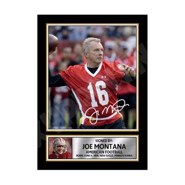 Joe Montana 2 American Football Printed Signature Print