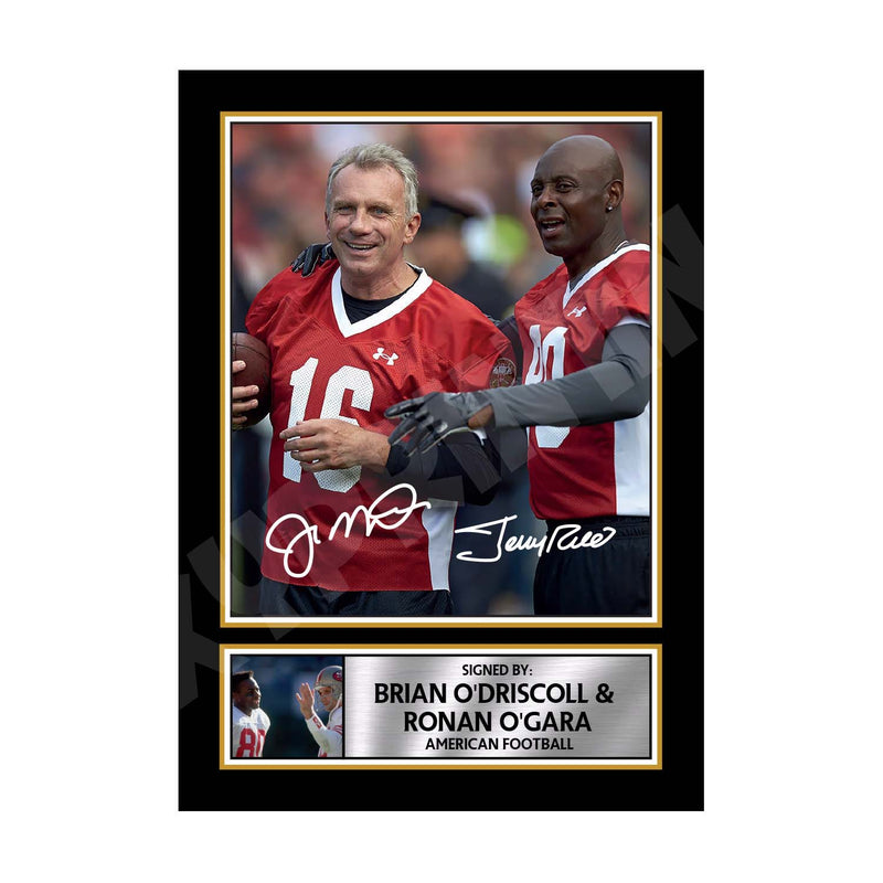 JOE MONTANA JERRY RICE (1) Limited Edition Football Signed Print - American Footballer
