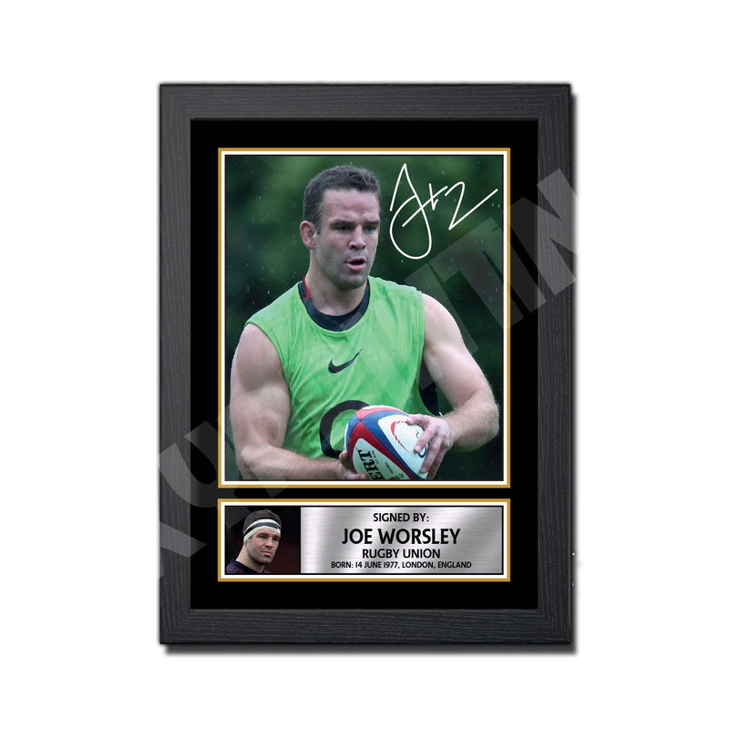 JOE WORSLEY 1 Limited Edition Rugby Player Signed Print - Rugby