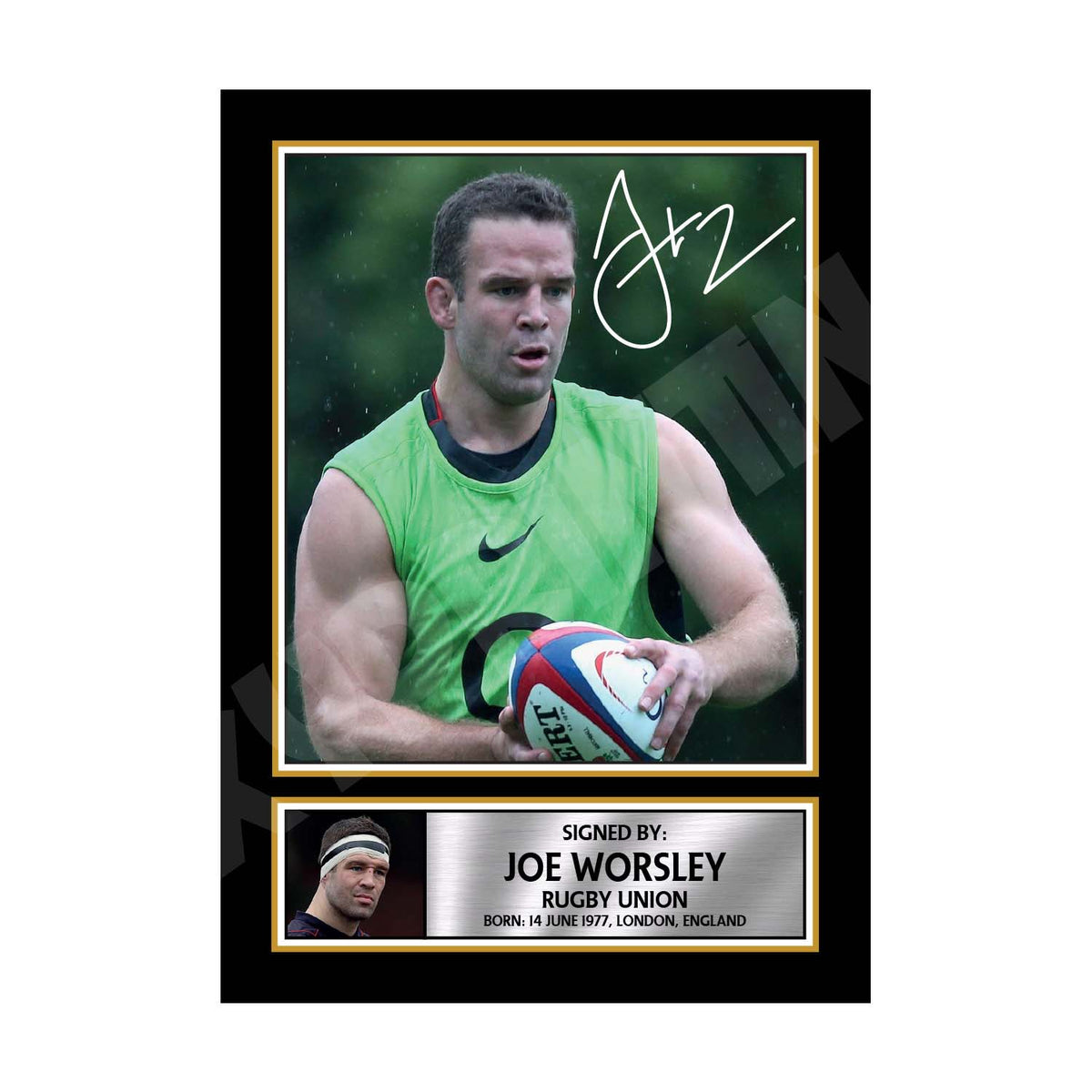 JOE WORSLEY 1 Limited Edition Rugby Player Signed Print - Rugby
