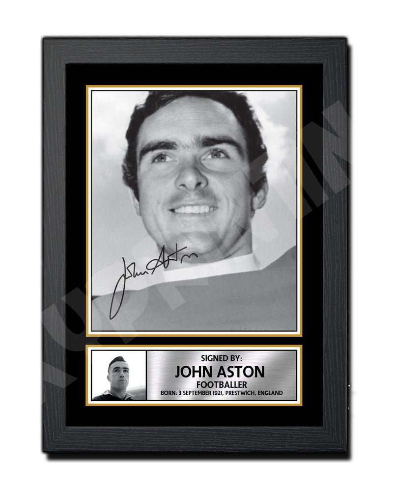 JOHN ASTON Limited Edition Football Player Signed Print - Football