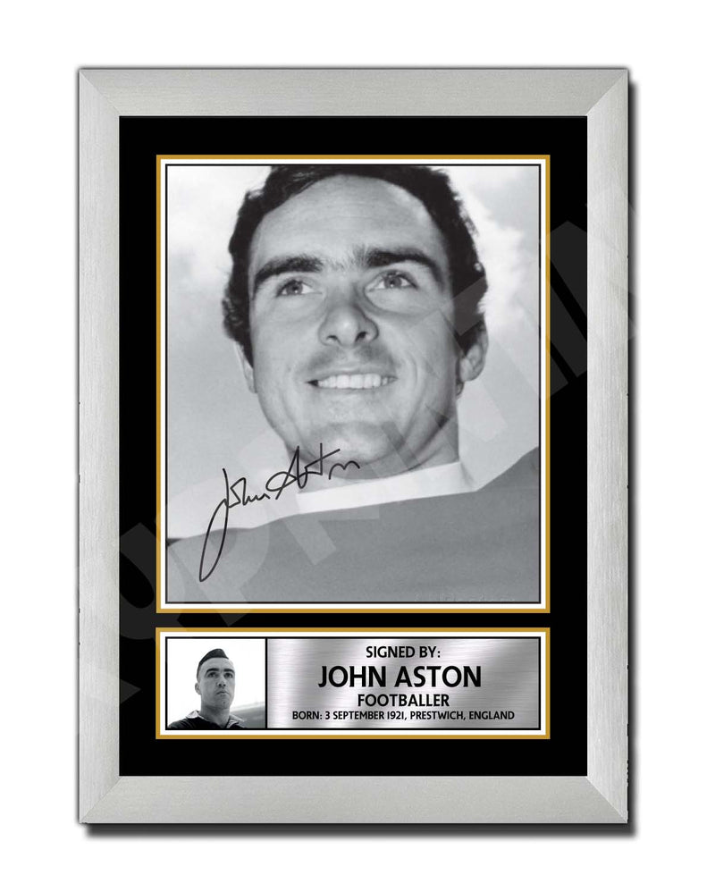 JOHN ASTON Limited Edition Football Player Signed Print - Football