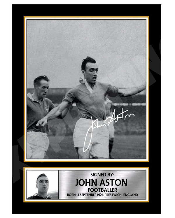 JOHN ASTON 2 Football Player Printed Signature Print