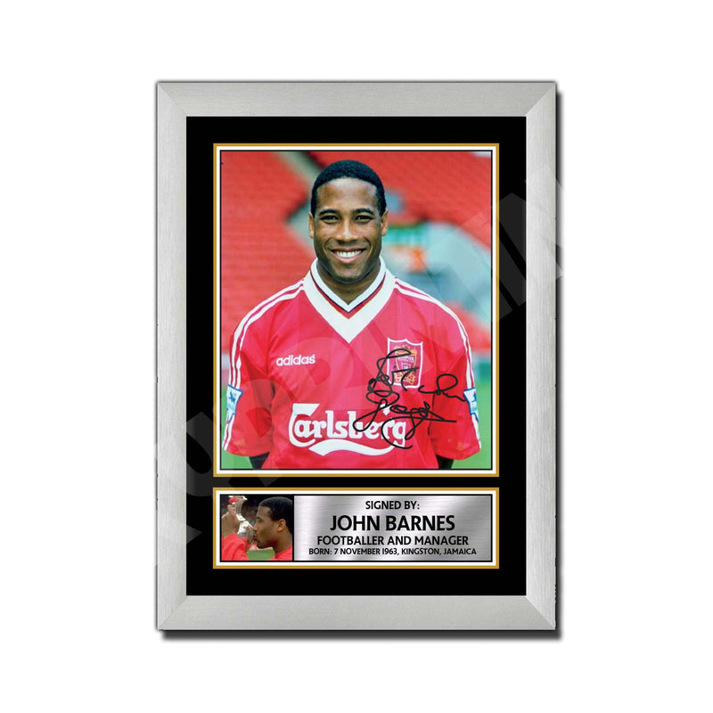 JOHN BARNES 2 Limited Edition Football Player Signed Print - Football