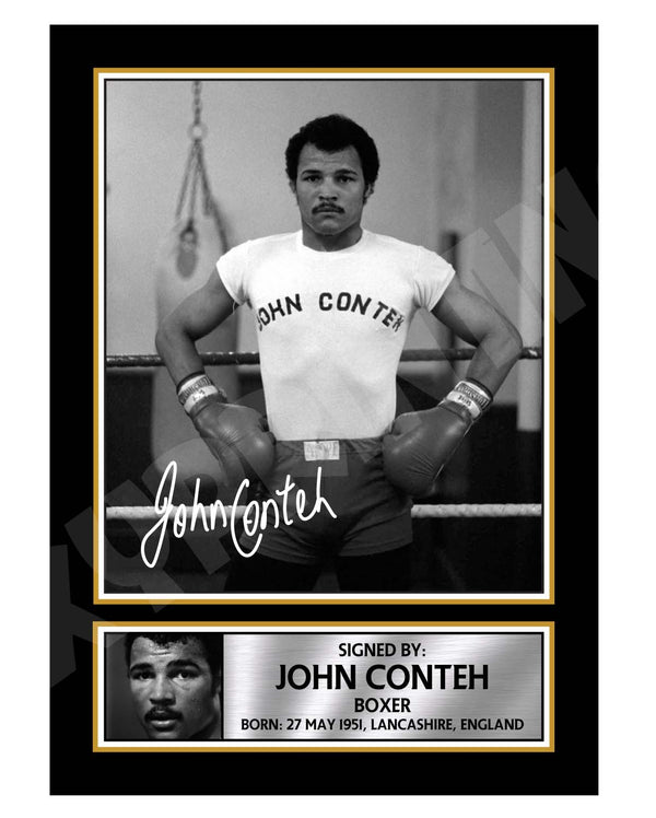 JOHN CONTEH 2 Limited Edition Boxer Signed Print - Boxing