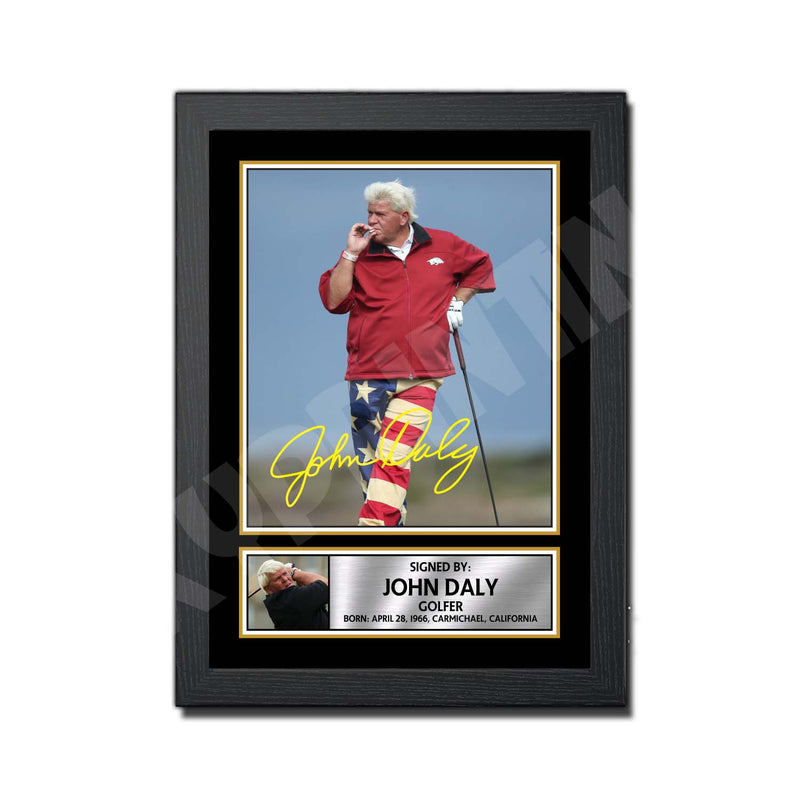 JOHN DALY Limited Edition Golfer Signed Print - Golf