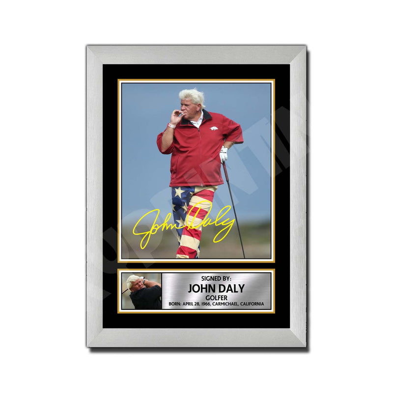 JOHN DALY Limited Edition Golfer Signed Print - Golf