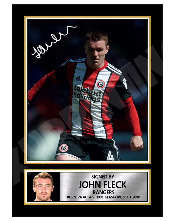 JOHN FLECK 2 Football Player Printed Signature Print