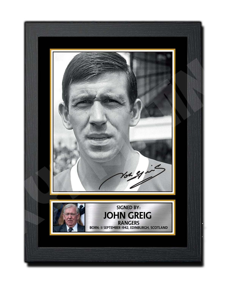 JOHN GREIG 1 Limited Edition Football Player Signed Print - Football