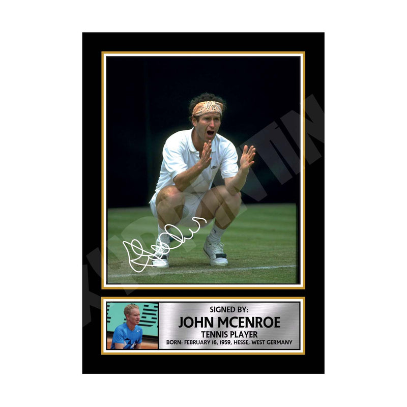 JOHN MCENROE 2 Limited Edition Tennis Player Signed Print - Tennis