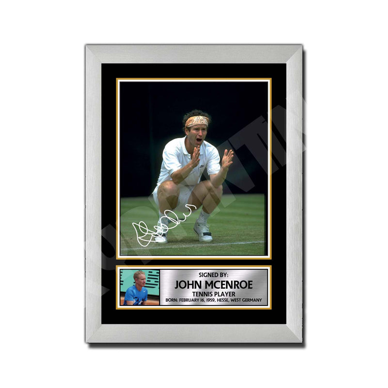 JOHN MCENROE 2 Limited Edition Tennis Player Signed Print - Tennis