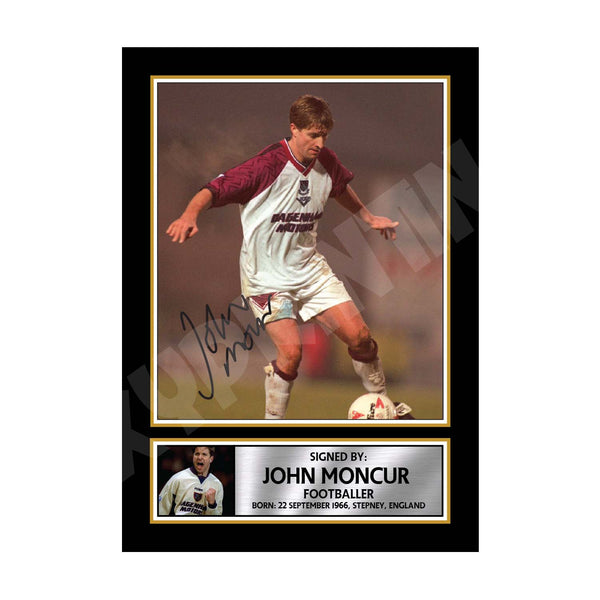 JOHN MONCUR (1) Football Player Printed Signature Print