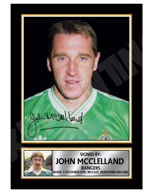 JOHN McCLELLAND 1 Football Player Printed Signature Print