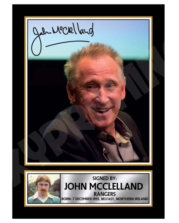 JOHN McCLELLAND 2 Football Player Printed Signature Print