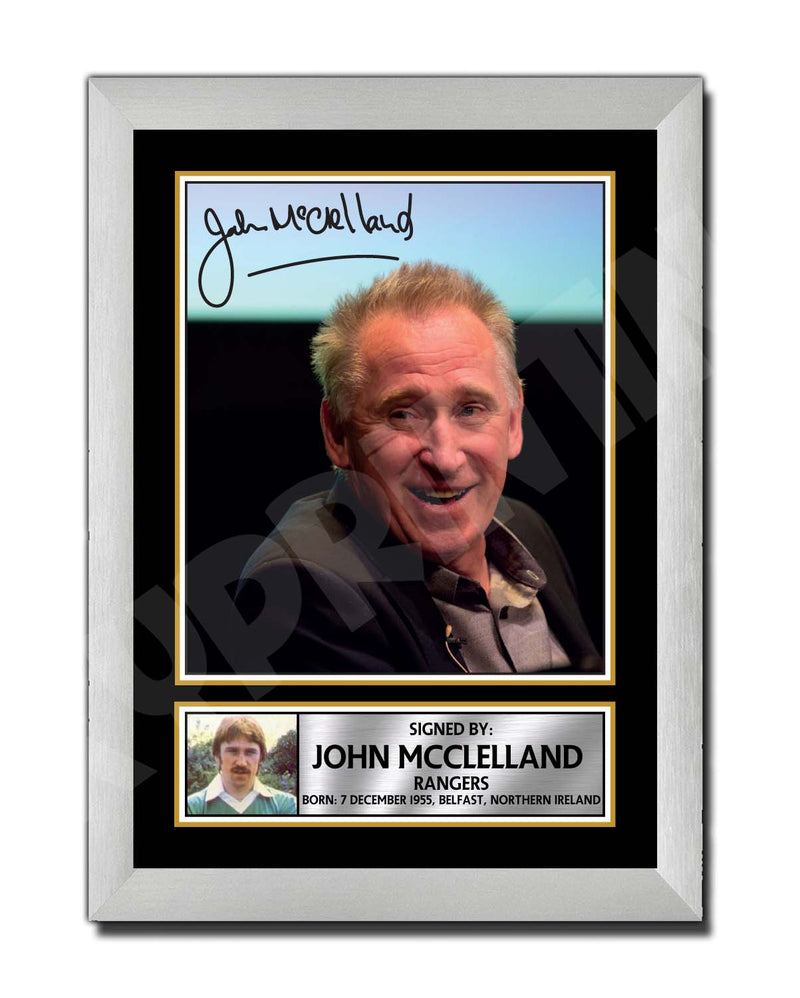 JOHN McCLELLAND 2 Limited Edition Football Player Signed Print - Football