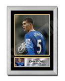 JOHN STONES Limited Edition Football Player Signed Print - Football