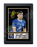 JOHN STONES 2 Limited Edition Football Player Signed Print - Football