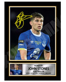 JOHN STONES 2 Limited Edition Football Player Signed Print - Football