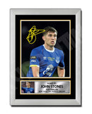 JOHN STONES 2 Limited Edition Football Player Signed Print - Football