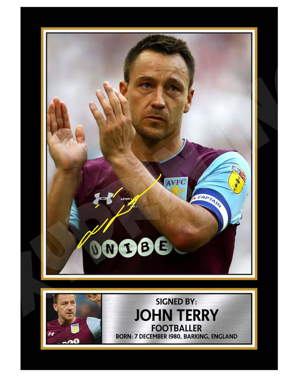 JOHN TERRY Football Player Printed Signature Print