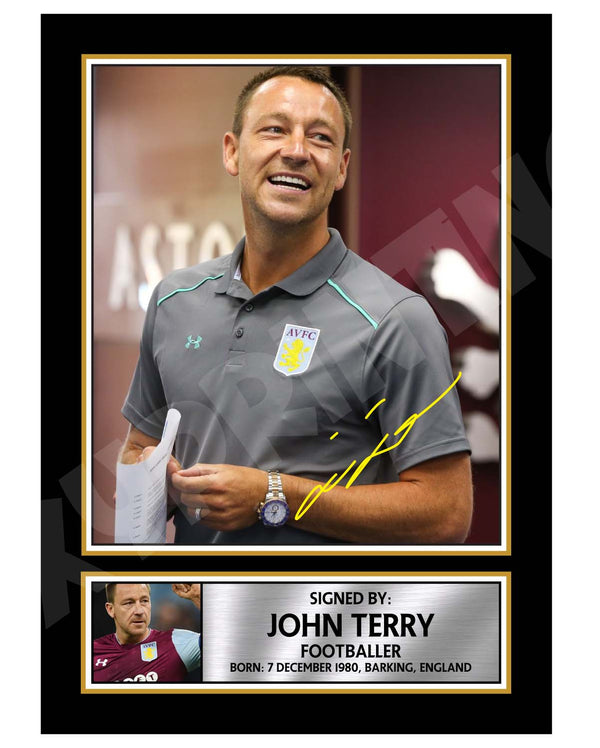 JOHN TERRY 2 Football Player Printed Signature Print