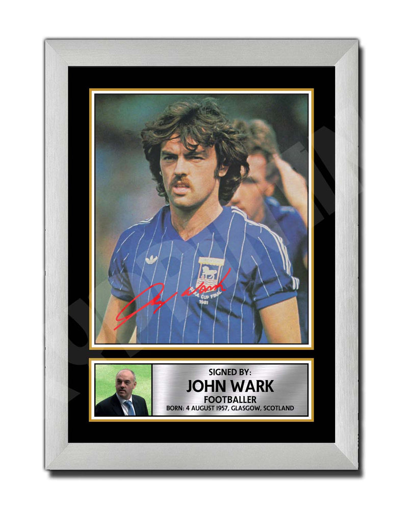 JOHN WARK Limited Edition Football Player Signed Print - Football