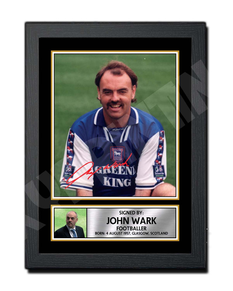 JOHN WARK 2 Limited Edition Football Player Signed Print - Football