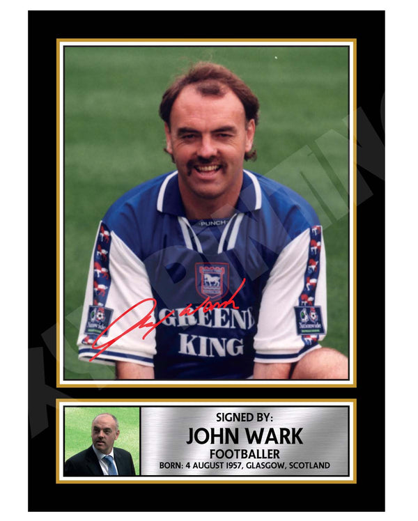 JOHN WARK 2 Football Player Printed Signature Print