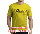 Stag Do Benidorm Black Custom Stag T-Shirt - Any Name - Party Tee