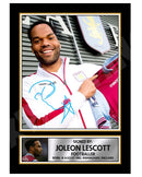 JOLEON LESCOTT 2 Limited Edition Football Player Signed Print - Football