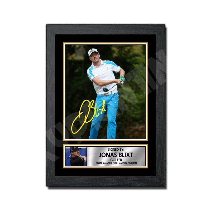 JONAS BLIXT 2 Limited Edition Golfer Signed Print - Golf