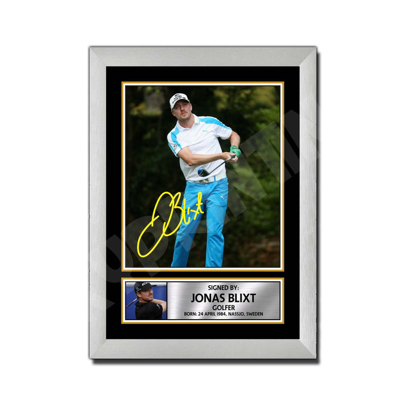 JONAS BLIXT 2 Limited Edition Golfer Signed Print - Golf