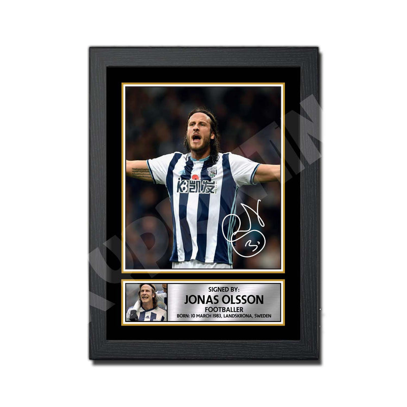 JONAS OLSSON Limited Edition Football Player Signed Print - Football