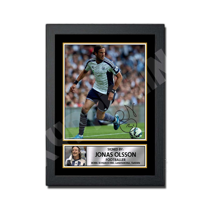 JONAS OLSSON 2 Limited Edition Football Player Signed Print - Football