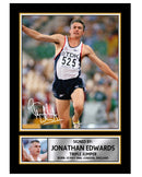 JONATHAN EDWARDS Limited Edition Athletics Signed Print - Athletic
