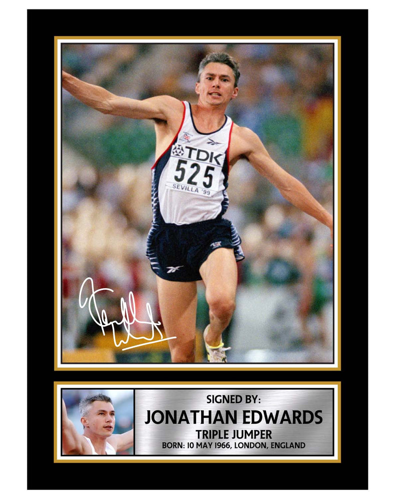 JONATHAN EDWARDS Limited Edition Athletics Signed Print - Athletic