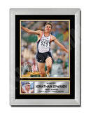 JONATHAN EDWARDS Limited Edition Athletics Signed Print - Athletic