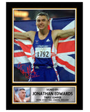 JONATHAN EDWARDS 2 Limited Edition Athletics Signed Print - Athletic