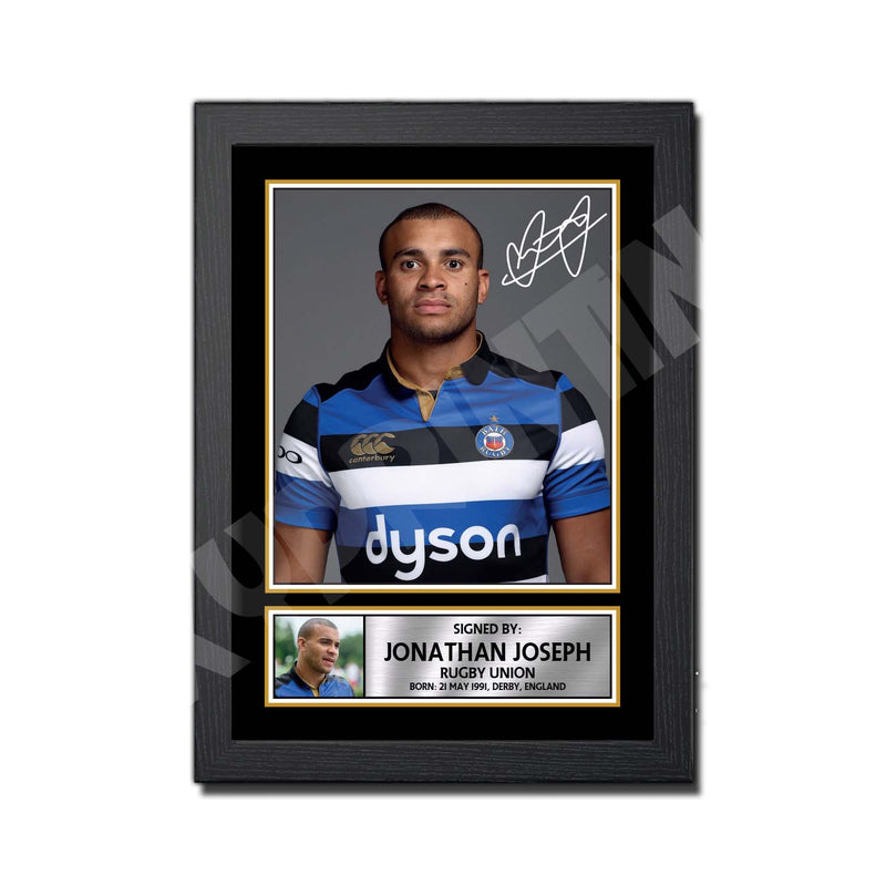 JONATHAN JOSEPH 1 Limited Edition Rugby Player Signed Print - Rugby