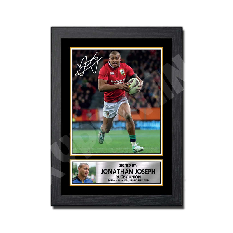 JONATHAN JOSEPH 2 Limited Edition Rugby Player Signed Print - Rugby
