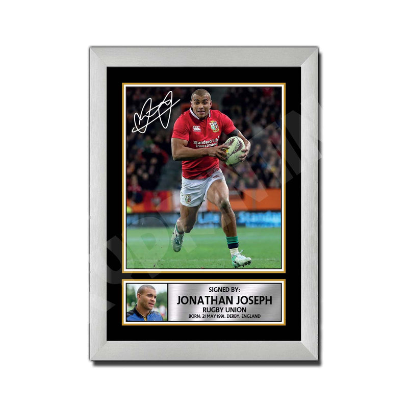 JONATHAN JOSEPH 2 Limited Edition Rugby Player Signed Print - Rugby