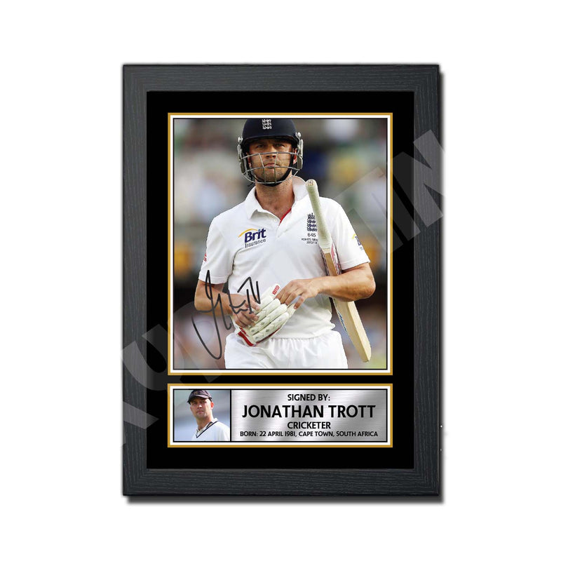 JONATHAN TROTT Limited Edition Cricketer Signed Print - Cricket Player