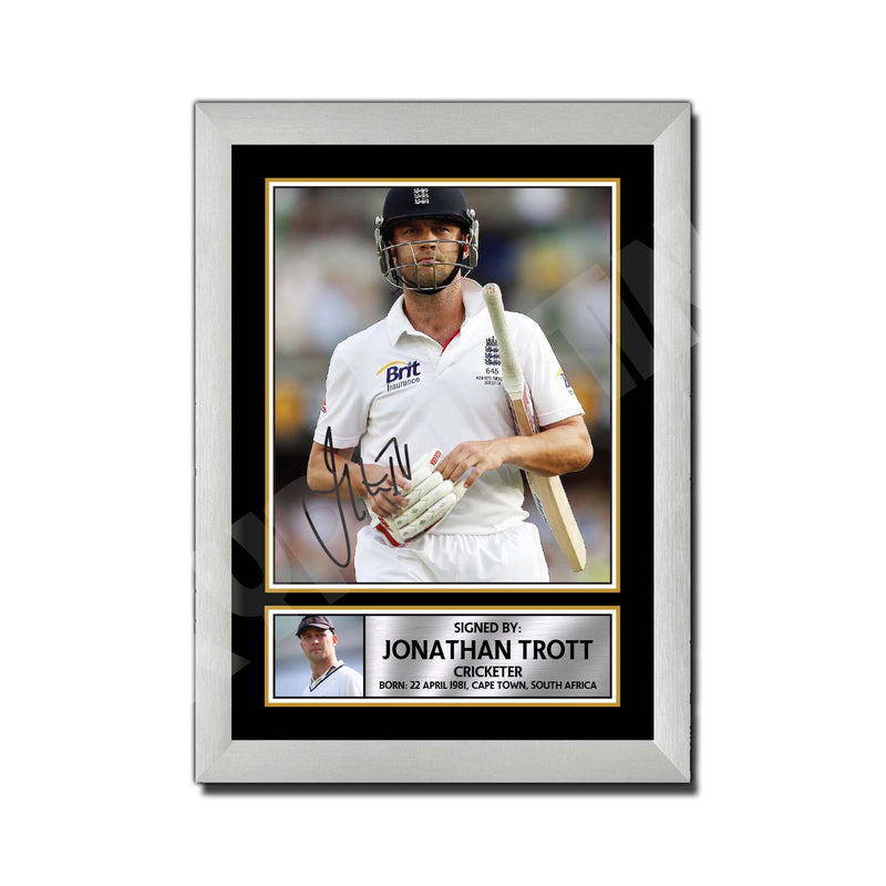 JONATHAN TROTT Limited Edition Cricketer Signed Print - Cricket Player