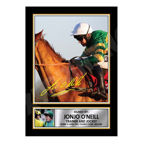 JONJO O_NEILL Horse Racer Printed Signature Print – Horse Racing