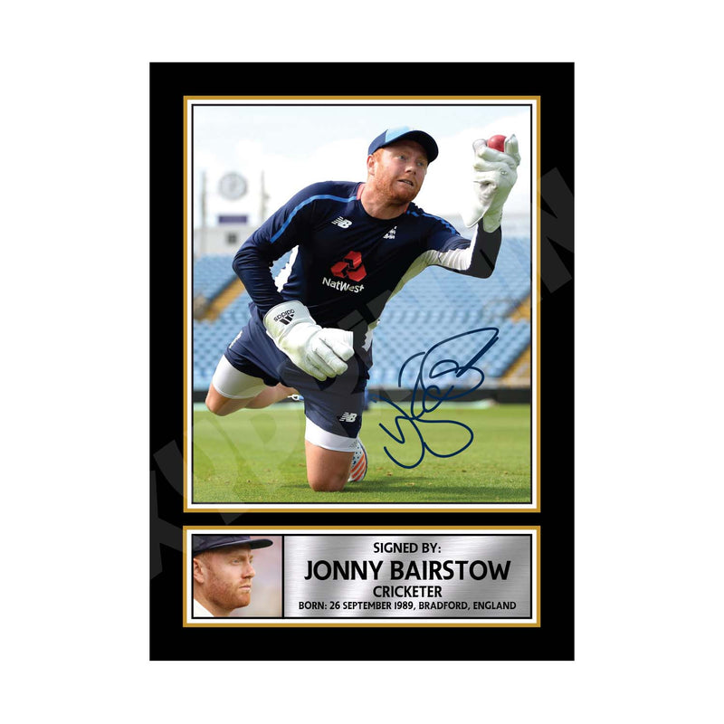 JONNY BAIRSTOW Limited Edition Cricketer Signed Print - Cricket Player