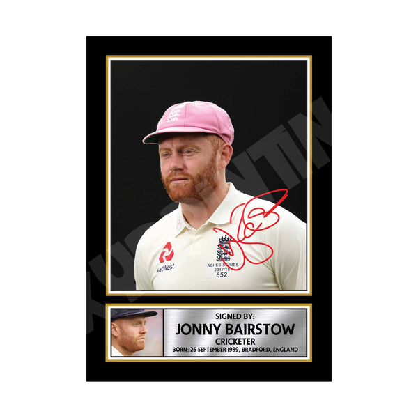 JONNY BAIRSTOW 2 Cricketer Printed Signature Print – Cricket Player