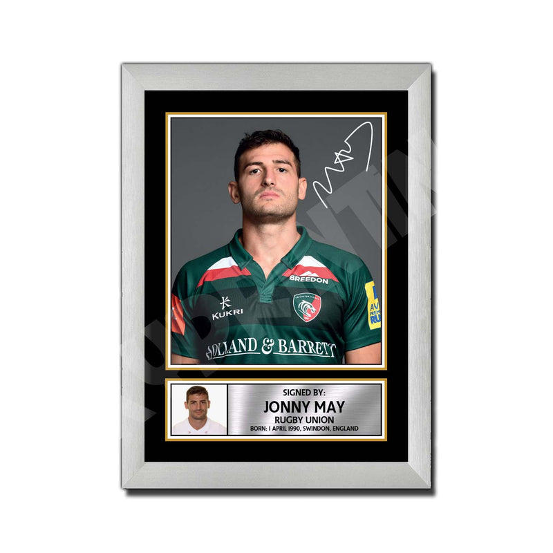 JONNY MAY 1 Limited Edition Rugby Player Signed Print - Rugby